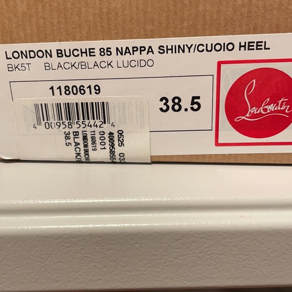 Black 3” Louboutin heels, never worn. - Picture 6 of 7